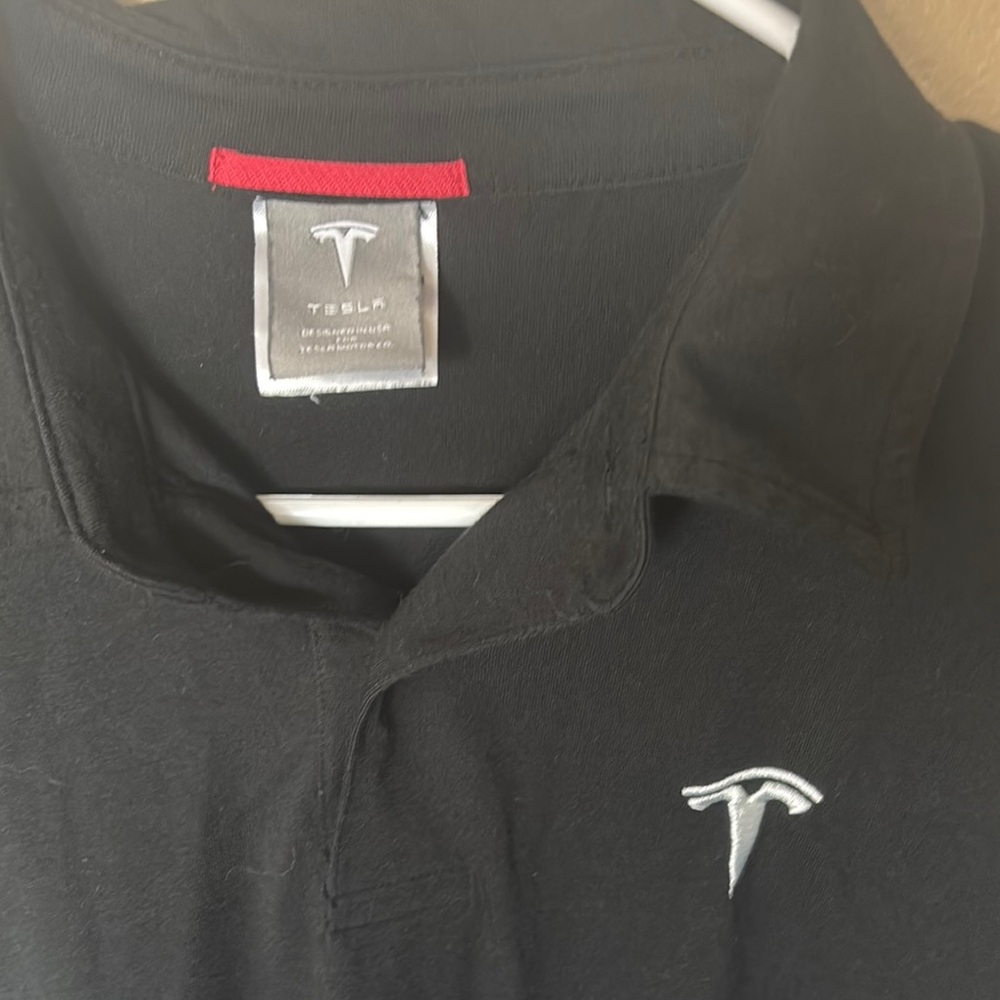 TESLA Men's Polo Shirt, Elon Musk Electric Car Shirt, NWOT size M